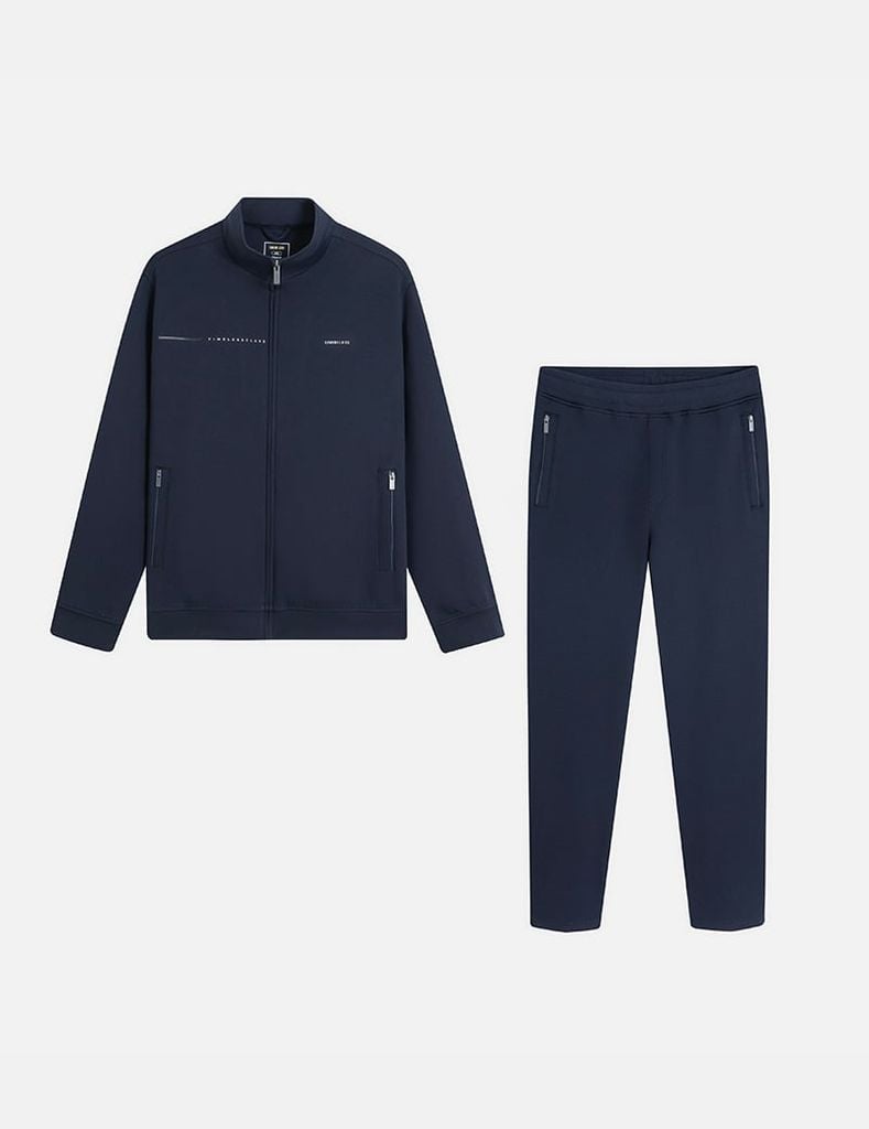 Bộ nỉ nam 2 da cổ đứng hình in trước ngực