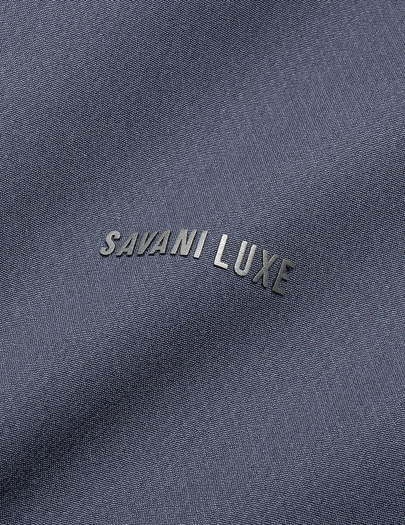 Bộ gió nam không mũ cổ dựng quần suông