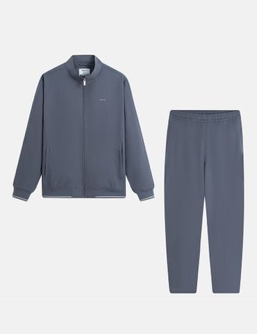 Bộ gió nam không mũ cổ dựng quần suông