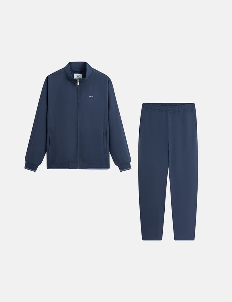 Bộ gió nam không mũ cổ dựng quần suông