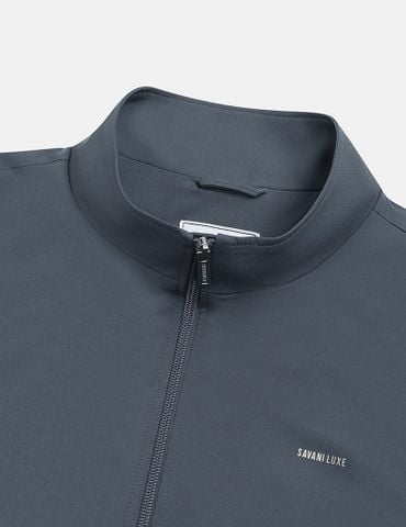 Bộ gió nam không mũ cổ dựng quần suông