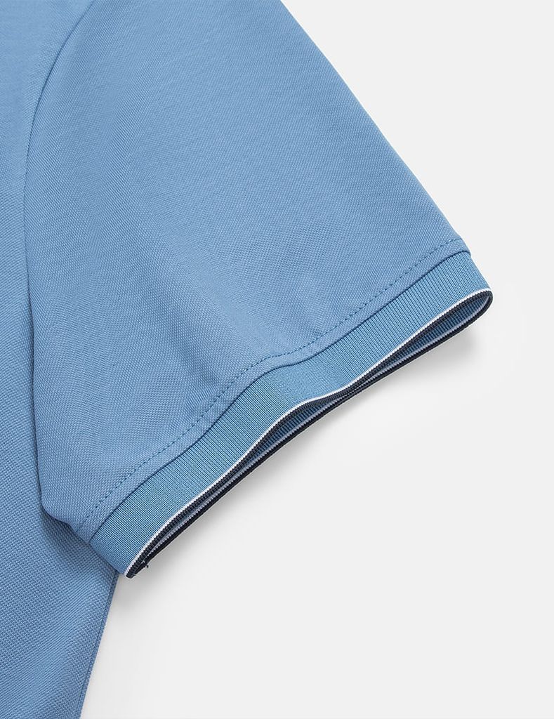 Áo polo ngắn tay nam cổ dệt trơn