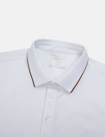 Áo polo ngắn tay nam cổ dệt trơn