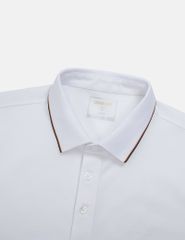 Áo polo ngắn tay nam cổ dệt trơn