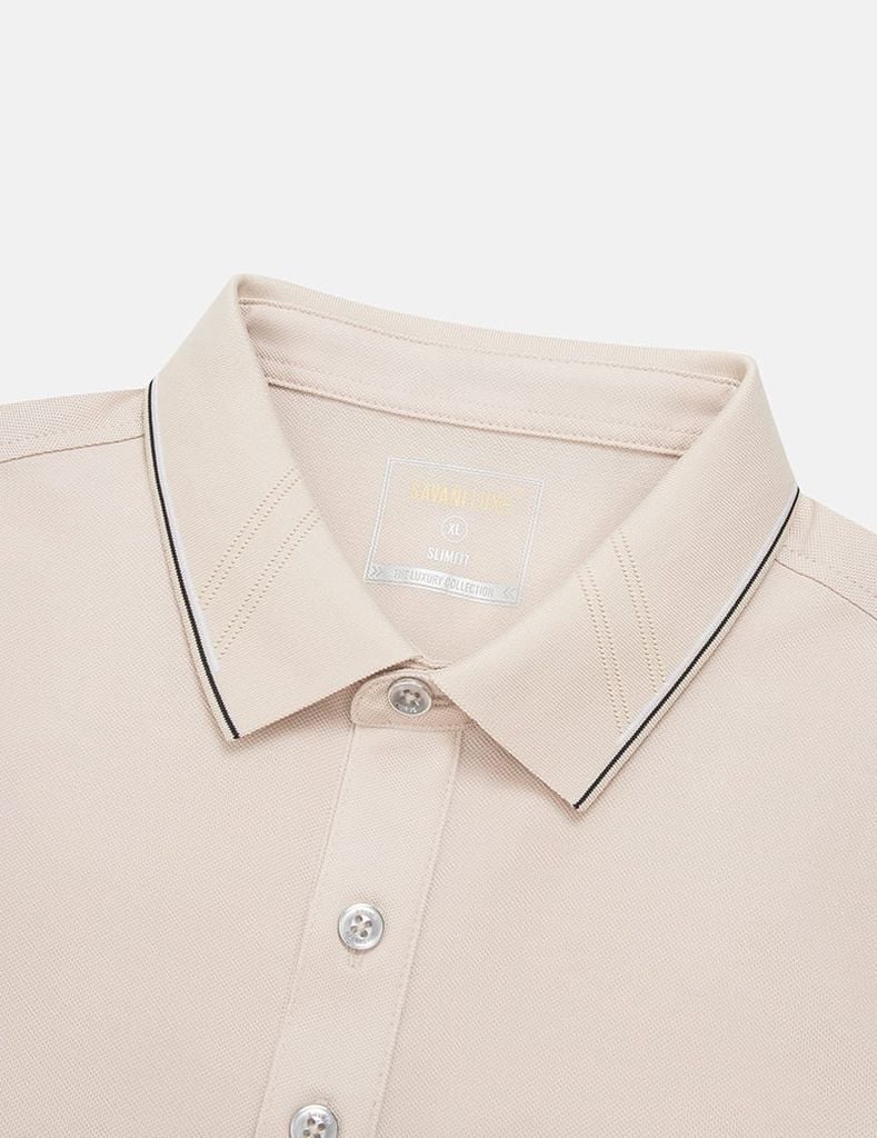 Áo polo nam ngắn tay thêu logo ở ngực