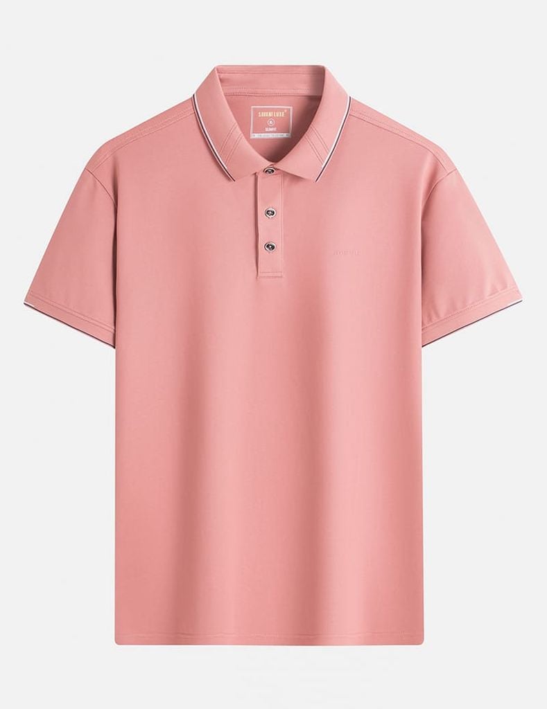Áo polo nam ngắn tay thêu logo ở ngực