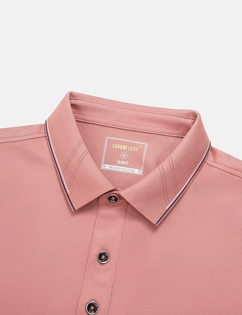 Áo polo nam ngắn tay thêu logo ở ngực