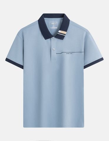 Áo polo nam ngắn tay hình in trước ngực