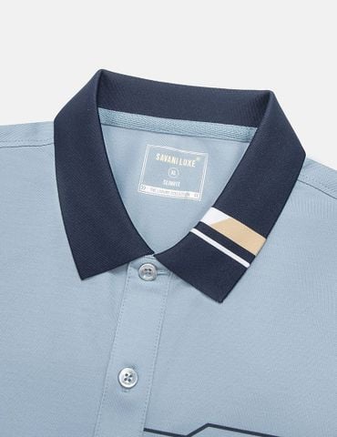 Áo polo nam ngắn tay hình in trước ngực