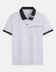 Áo polo nam ngắn tay hình in trước ngực