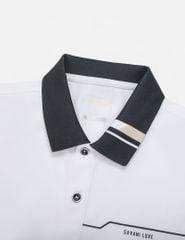 Áo polo nam ngắn tay hình in trước ngực