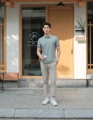 Quần khaki nam thêu trang trí hai bên sườn