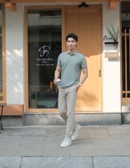 Quần khaki nam thêu trang trí hai bên sườn