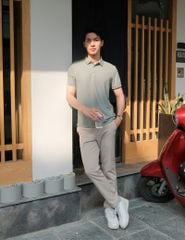 Quần khaki nam thêu trang trí hai bên sườn