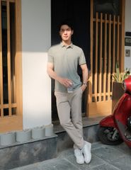 Quần khaki nam thêu trang trí hai bên sườn