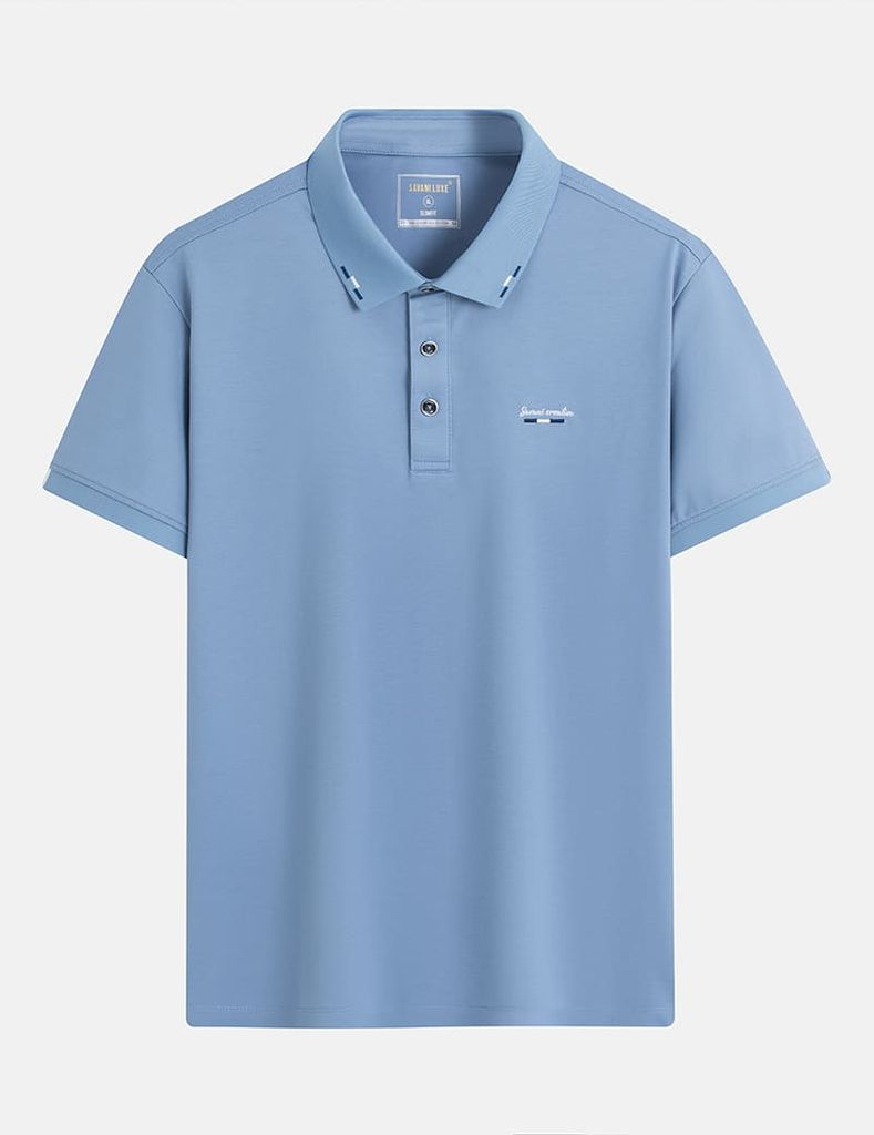 Áo polo ngắn tay nam thêu logo trước ngực