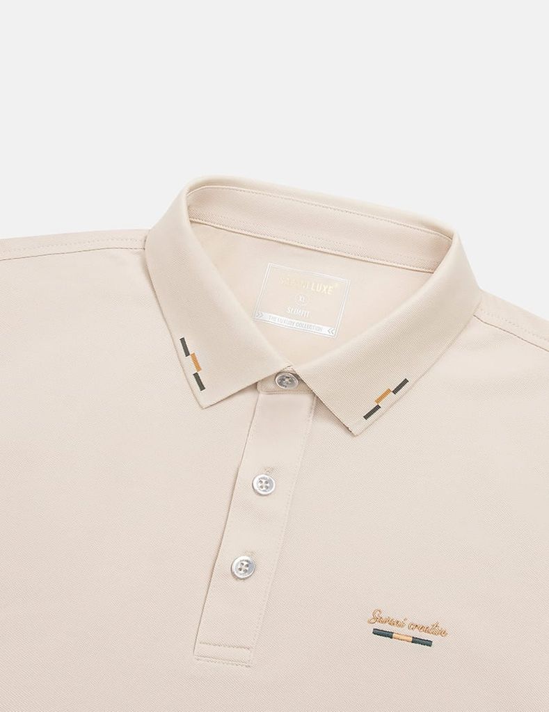 Áo polo ngắn tay nam thêu logo trước ngực