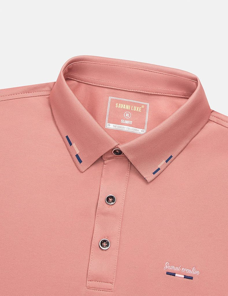 Áo polo ngắn tay nam thêu logo trước ngực