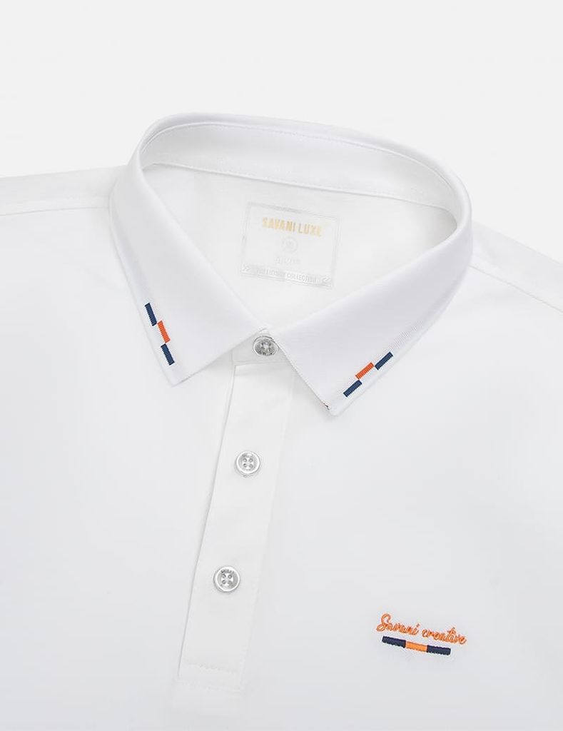 Áo polo ngắn tay nam thêu logo trước ngực