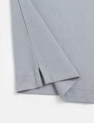 Áo polo ngắn tay nam dệt phối màu in logo trước ngực