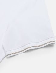 Áo polo ngắn tay nam đính mác kim loại dưới cổ thân sau