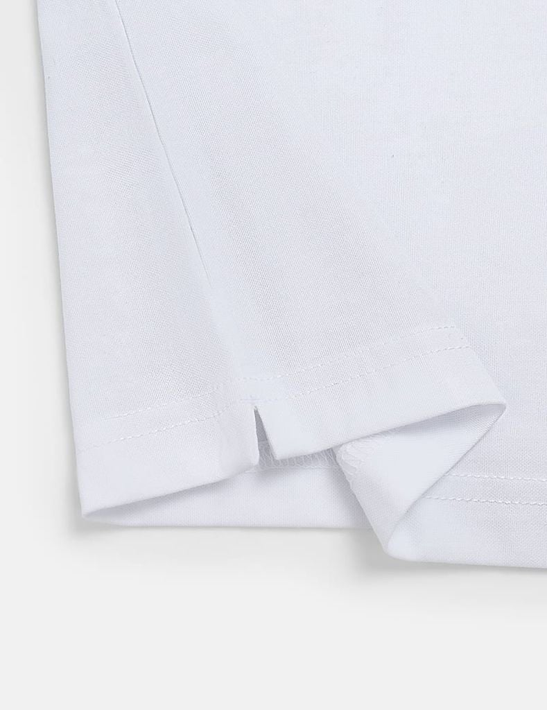 Áo polo ngắn tay nam đính mác kim loại dưới cổ thân sau