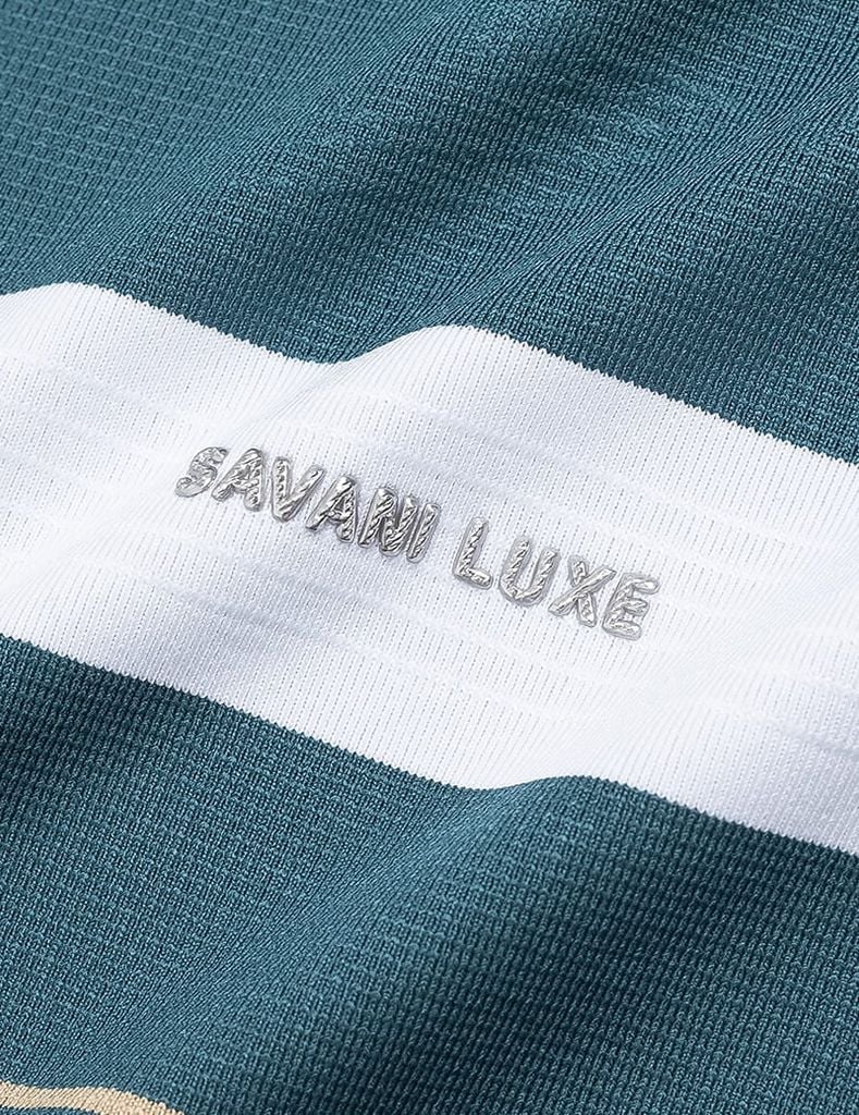 Áo phông có cổ ngắn tay nam dệt kẻ