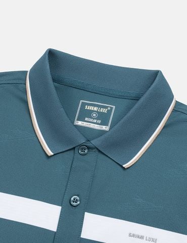 Áo phông có cổ ngắn tay nam dệt kẻ