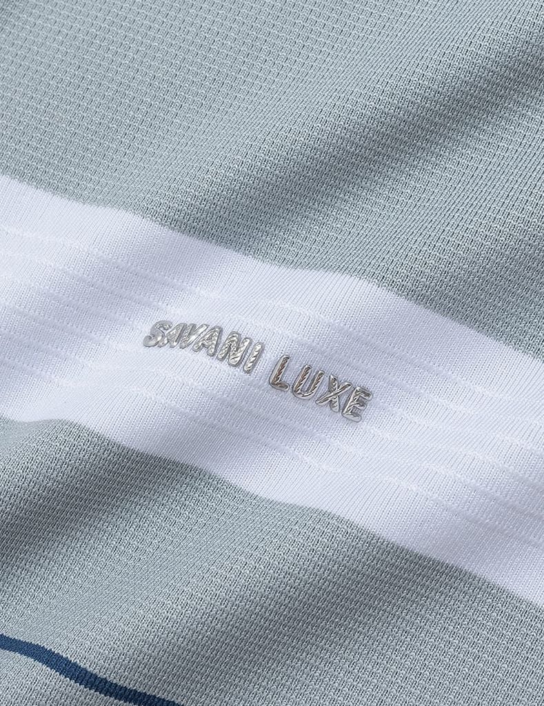 Áo phông có cổ ngắn tay nam dệt kẻ