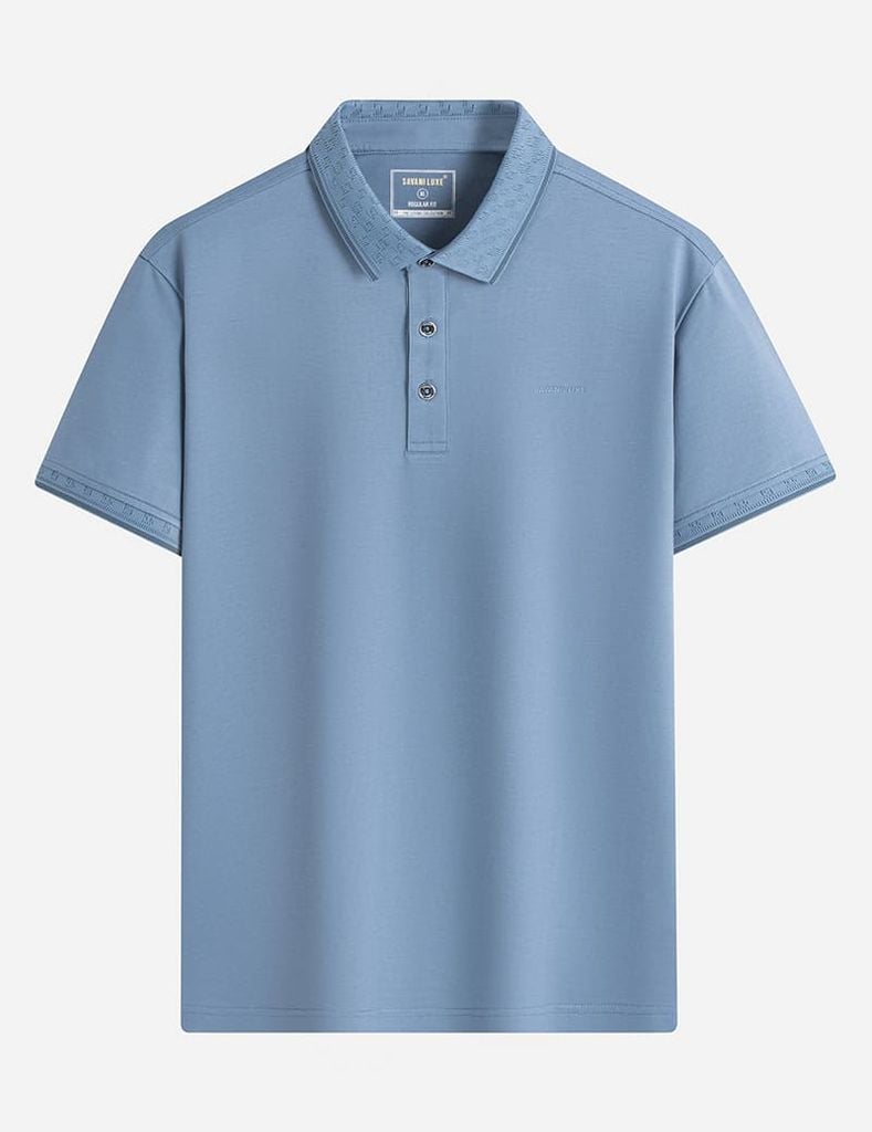 Áo polo nam ngắn tay in logo công nghệ