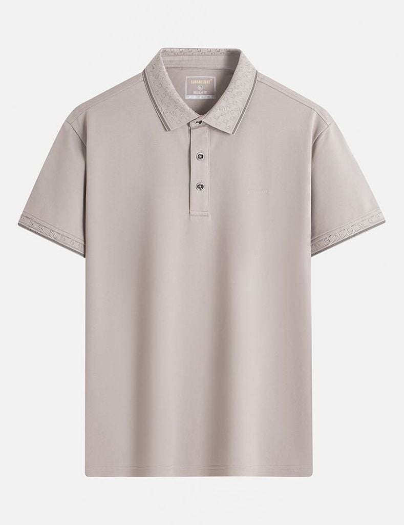 Áo polo nam ngắn tay in logo công nghệ