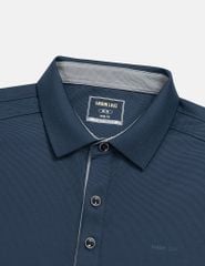 Áo polo nam ngắn tay phối vải cổ bo