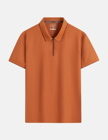 Áo polo ngắn tay nam cổ bo khóa cổ