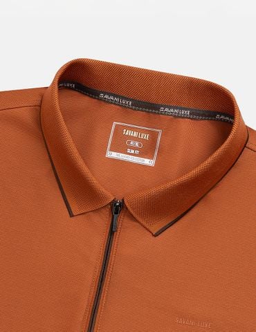 Áo polo ngắn tay nam cổ bo khóa cổ
