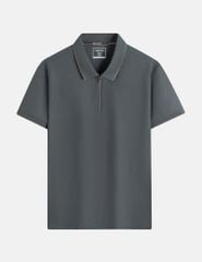 Áo polo ngắn tay nam cổ bo khóa cổ