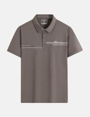 Áo polo nam cổ ép vải chính in ngang ngực