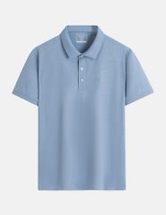 Áo polo nam ngắn tay cổ dệt in tràn