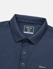 Áo polo nam ngắn tay cổ dệt in tràn