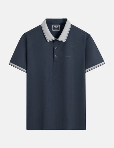 Áo polo nam ngắn tay cổ bo line quanh cổ