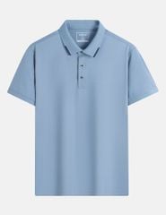 Áo polo nam ngắn tay cổ dệt trang trí