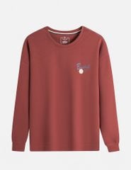 Áo nỉ cổ tròn nam hình in trước ngực dáng rộng