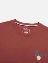 Áo nỉ cổ tròn nam hình in trước ngực dáng rộng