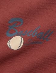 Áo nỉ cổ tròn nam hình in trước ngực dáng rộng