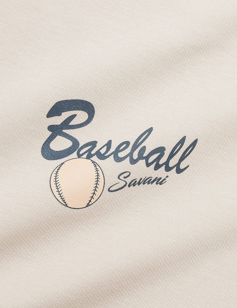 Áo nỉ cổ tròn nam hình in trước ngực dáng rộng