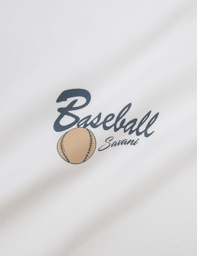 Áo nỉ cổ tròn nam hình in trước ngực dáng rộng