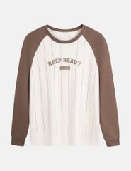 Áo nỉ cổ tròn nam phối hình in giữa ngực