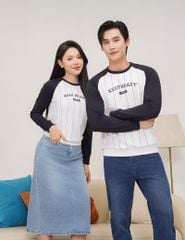 Áo nỉ cổ tròn nam phối hình in giữa ngực