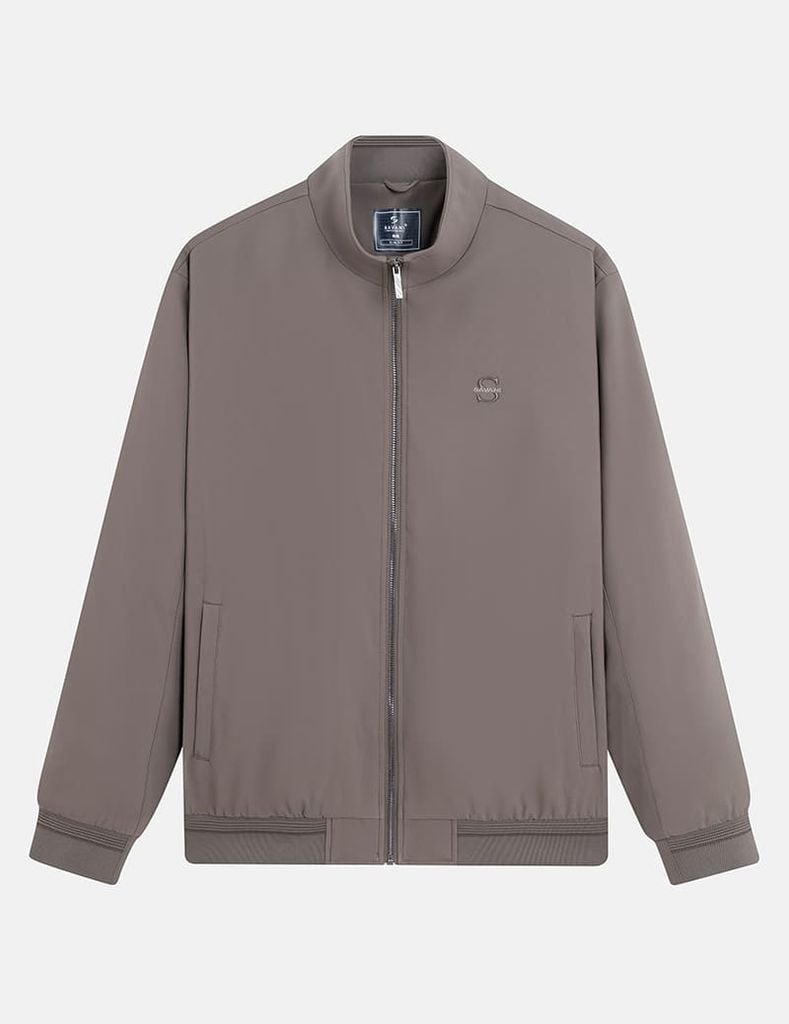 Áo khoác lót lông nam cổ dựng logo ngực