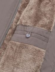 Áo khoác lót lông nam cổ dựng logo ngực