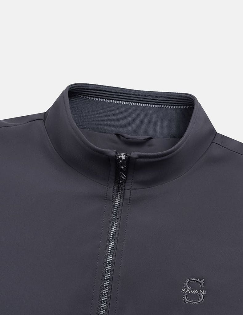 Áo khoác lót lông nam cổ dựng logo ngực